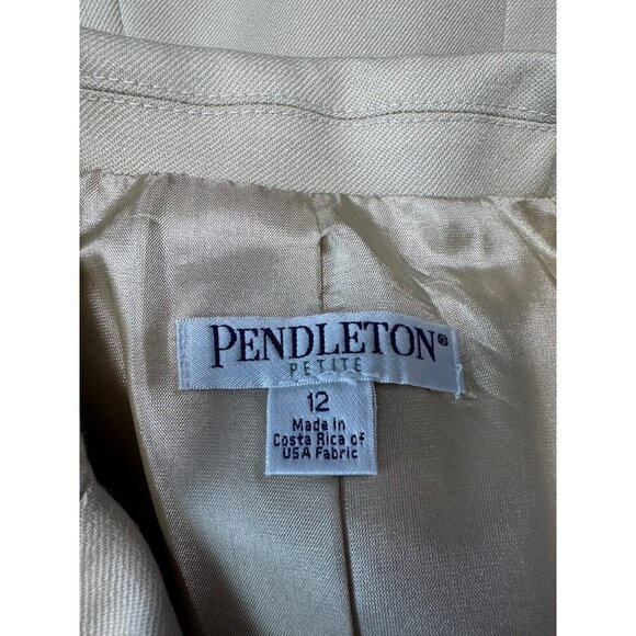 Pendelton Virgin Wool 2 Button Blazer Size Petite 12 - Picture 8 of 10